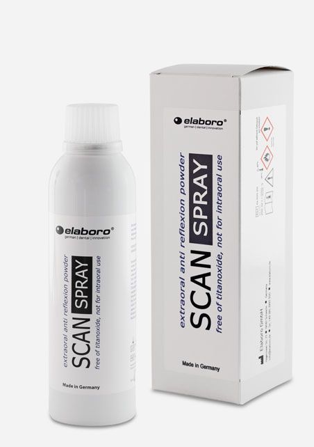 elaboro® SCANSPRAY ultrafine Packung und Dose